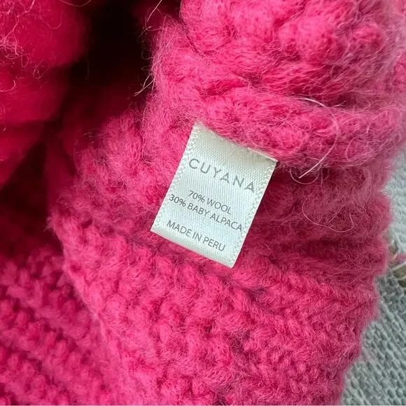 Cuyana Pinm Wool Alpaca Blend V-Neck Chunky Knit Slouchy Sweater Women’s XS / S - Picture 8 of 8